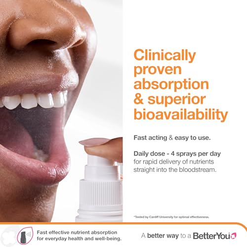 BetterYou B-Complete Oral Spray, Fast Acting B-Complex Supplement, High Strength Blend of All 8 B-Vitamins, Natural Peach, Plum & Raspberry Flavour, 1-Month Supply - Image 5
