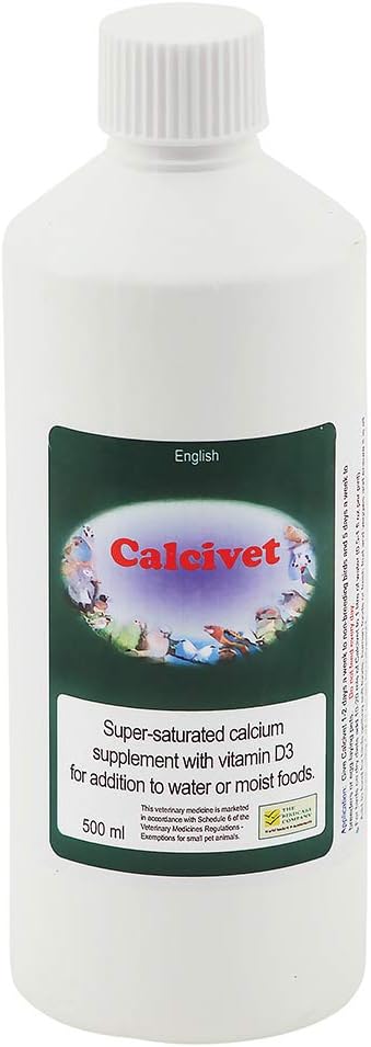 Calcivet Liquid Calcium & Vitamin D3 Parrot Supplement - 500ml