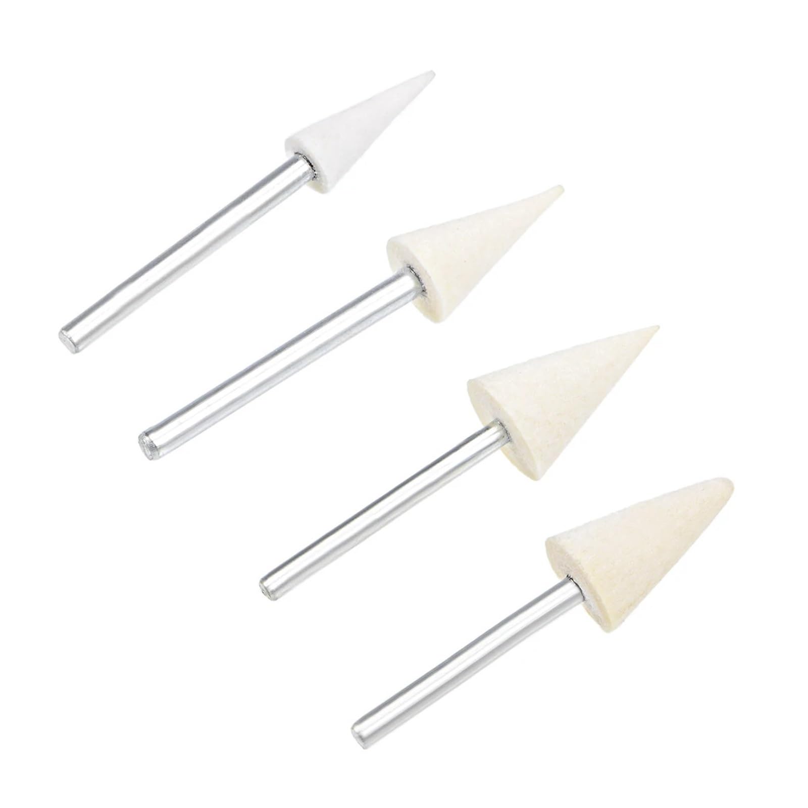 12/24Pcs Wool Felt Mounted Points Conical Polishing Buffing Wheel 6/8/10/12mm Grinding Head With 3mm Shank For Rotary Tools