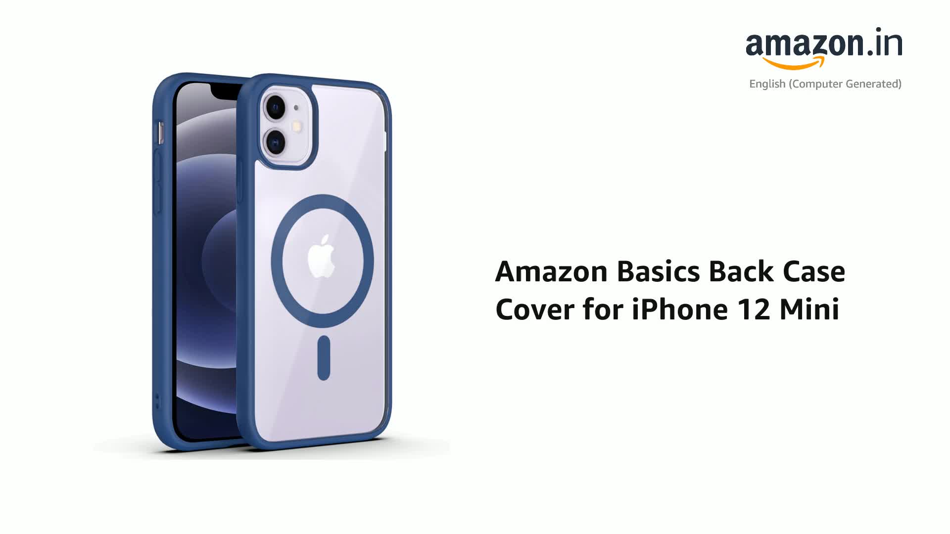 Amazon Basics Back Case Cover for iPhone 12 Mini (Thermoplastic