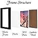 ijuerybai 6 Sets 18x18 Picture Frame, Frames for 18 x 18 Canvas Collage Photo Poster Certificate Wall Gallery, High Transparent Horizontal Vertical Black Square 18 by 18 Inches