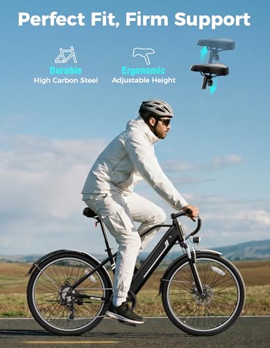 Jasion 26″ Electric Bike for Adults, Internal Removable