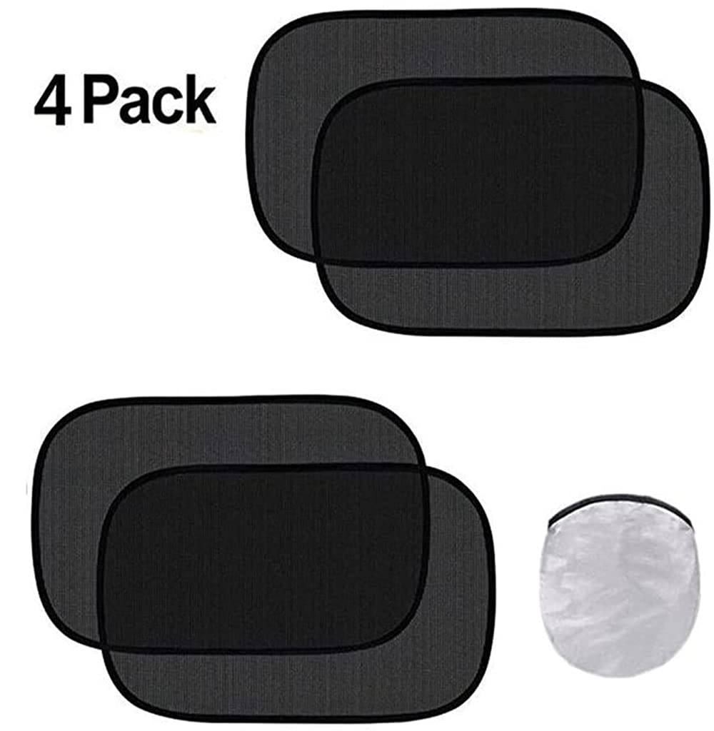 KASTWAVE Car Window Shade Cling Sunshade, Sun Glare and UV Rays Protector, Window Car Sun Shades, 4 Pcs