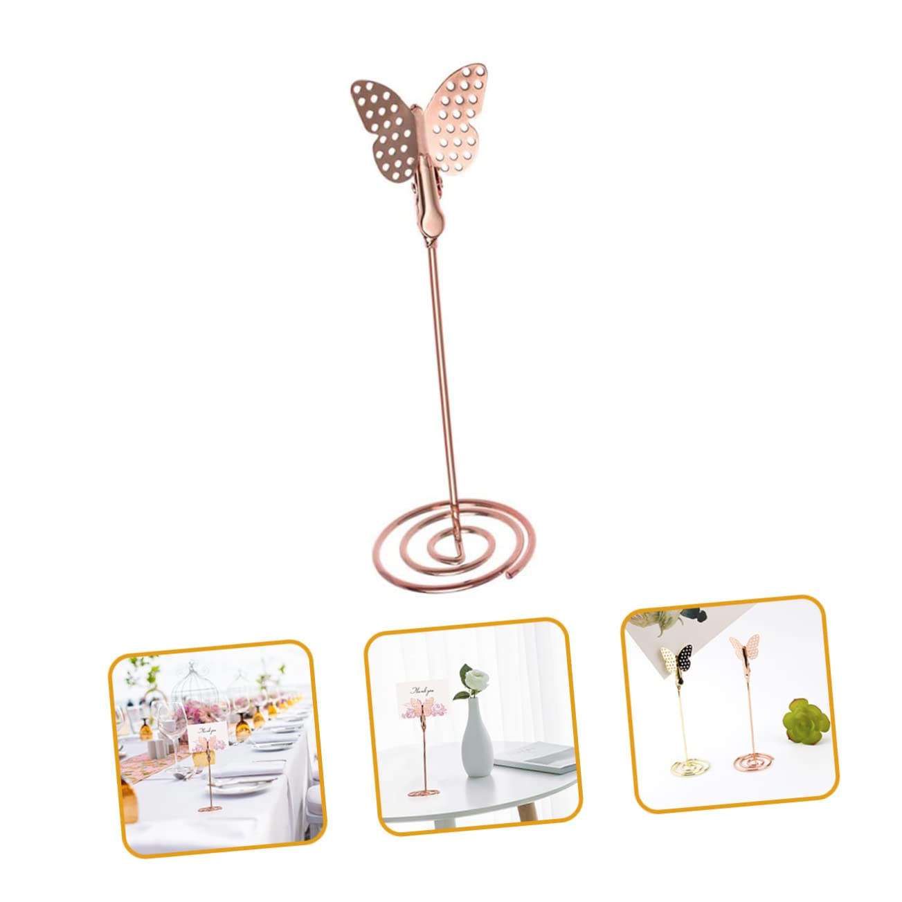 Operitacx 20stücke Teiliges Tischkartenhalter Mit Schmetterlingsdesign Platzkartenständer Für Hochzeiten Feste Und Büros Stabil Und Bruchsicher Für Namenskarten Und Fotos