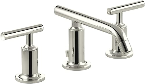 Miniatura 10 de Kohler K-14410-4-BGD Purist - Grifo para lavabo de baño con manijas de palanca baja y boquilla baja, K-14410-4-RGD