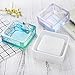 Resin Silicone Mold, Resin Casting Molds for Ashtray Square and Round Large Size Resin Art Molds with Silicone Measuring Cup, Finger Cots and Wood Sticks (Ashtray molds set)