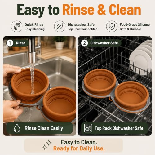 Gdsun 2-in-1 Collapsible Dog Travel Bowl Portable Silicone Carabiner by Gdsun - Image 7