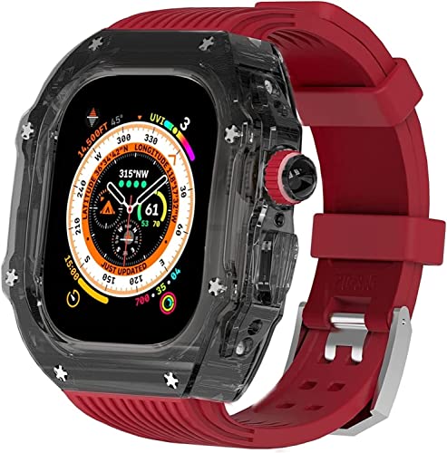 Bracelet style RM transparent pour Apple Watch pour le sport et quotidien