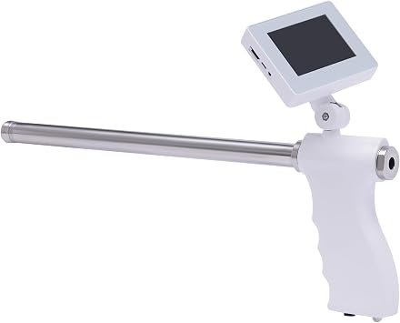 Visual Insemination Gun, Professional Cattle Artificial Insemination Kit Stainless Steel Visual Artificial Insemination Gun Veterinary Equipment w/15MP Camera&LED Display for Farms Breeding Farms Zoos