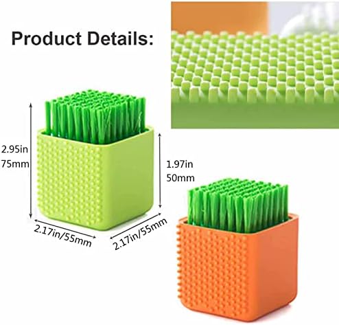 2 Pack Silicone Laundry Brush Scrub Multi-use Household Cloth Washing Brush Dual-use Scrubbing Brush for Clothes Underwear Shoes Plastic Soft Cleaning Tool