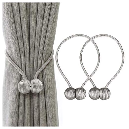 IHClink Window Curtain Tiebacks Clips VS Strong Magnetic Tie Band Home Office Decorative Drapes Weave Holdbacks Holders European Style 1 Pair