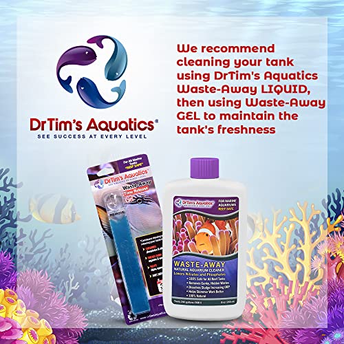 Image of DrTim's Aquatics Reef Safe Waste-Away Time Release Gel - Natural Fish Tank & Aquarium Leave-in Waste Management Solution for Dissolving Cleaning Organic Sludge - Treats 100 gal