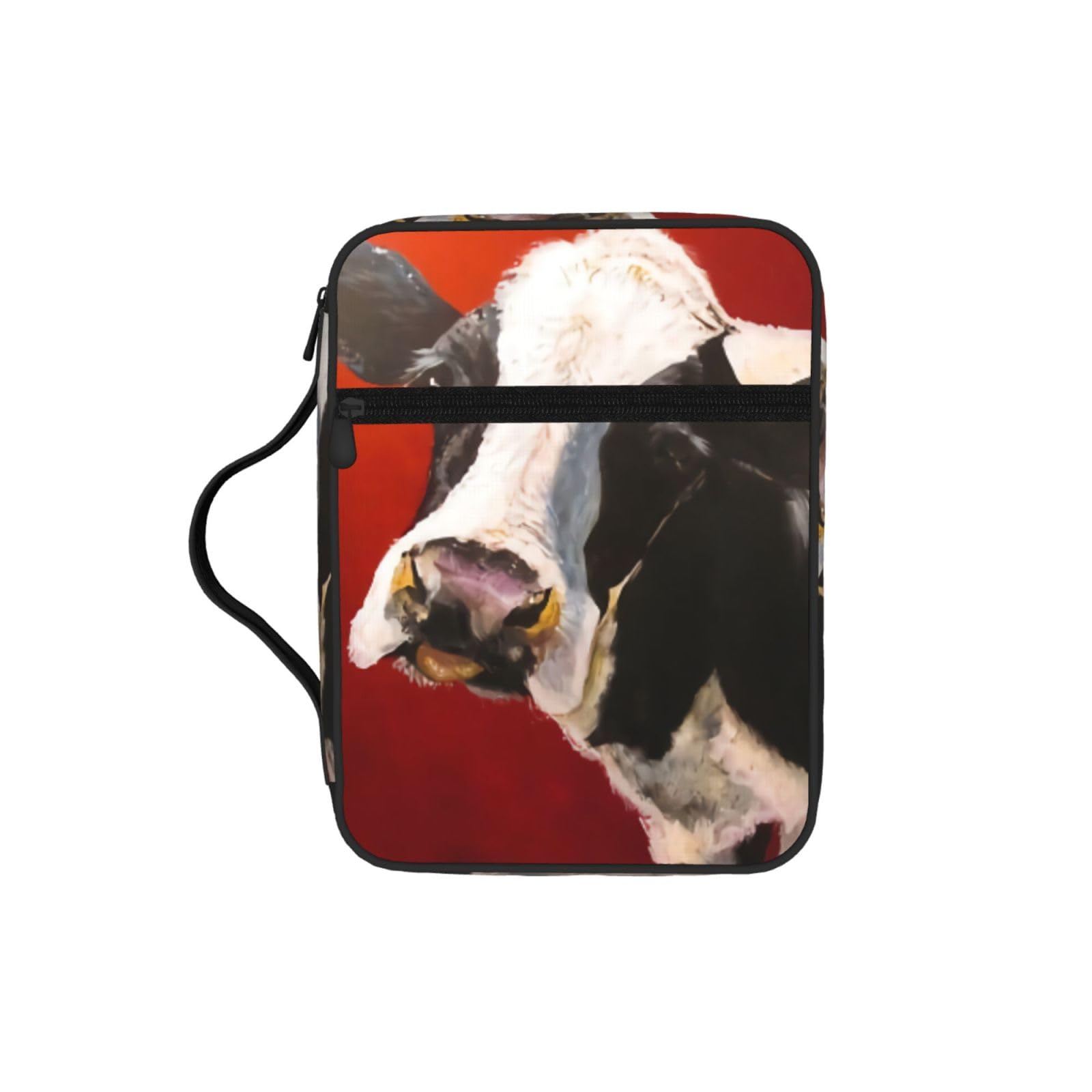 Red Background Animals Bible Cover Case Waterproof Bible Bag With Handle Organizer Storage Book Cover For Bible Study