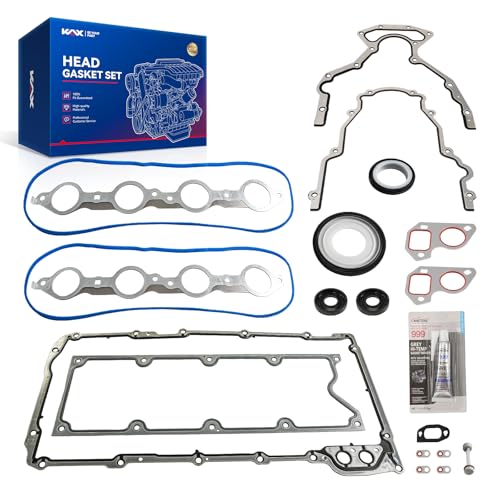 Image of KAX GEN 3 III LS Gasket Set Kit Compatible with Chevy Silverado 1500 1999-2000 2002-2006 2008, Silverado 2500 HD Express 3500, GMC Sierra 1500 2500 HD, 4.8L 5.3L 6.0L LS1 LS2 LS3 LS4 LS5 LS6 LQ4 LQ9