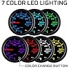 GlowShift Tinted 7 Color 30 PSI Turbo Boost/Vacuum Gauge Kit - Includes Mechanical Hose & T-Fitting - Black Dial - Smoked Lens - for Car & Truck - 2-1/16" 52mm #3