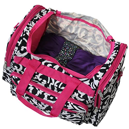 Image of World Traveler 81T16-501-F-1 Duffle Bag, One Size, Pink Trim Damask