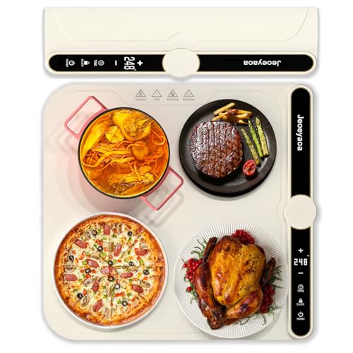 Food Warming Mat, with 9 Adjustable Temperature Levels and 6-Hour Timer, Fast Full Surface Warming Mat, Suitable for Party Buffet