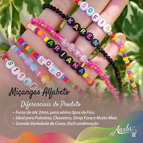 Kit Miçangas Infantil Pulseiras Biju 3mil pcs Iniciante Kit Caixa Pulseira Bijuterias Biju (KIT MALE