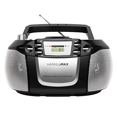 HANNLOMAX HX-331CD Portable CD/MP3 Player, AM/FM Radio, LCD Display, Headphone Jack, AC/DC Dual Power Source.