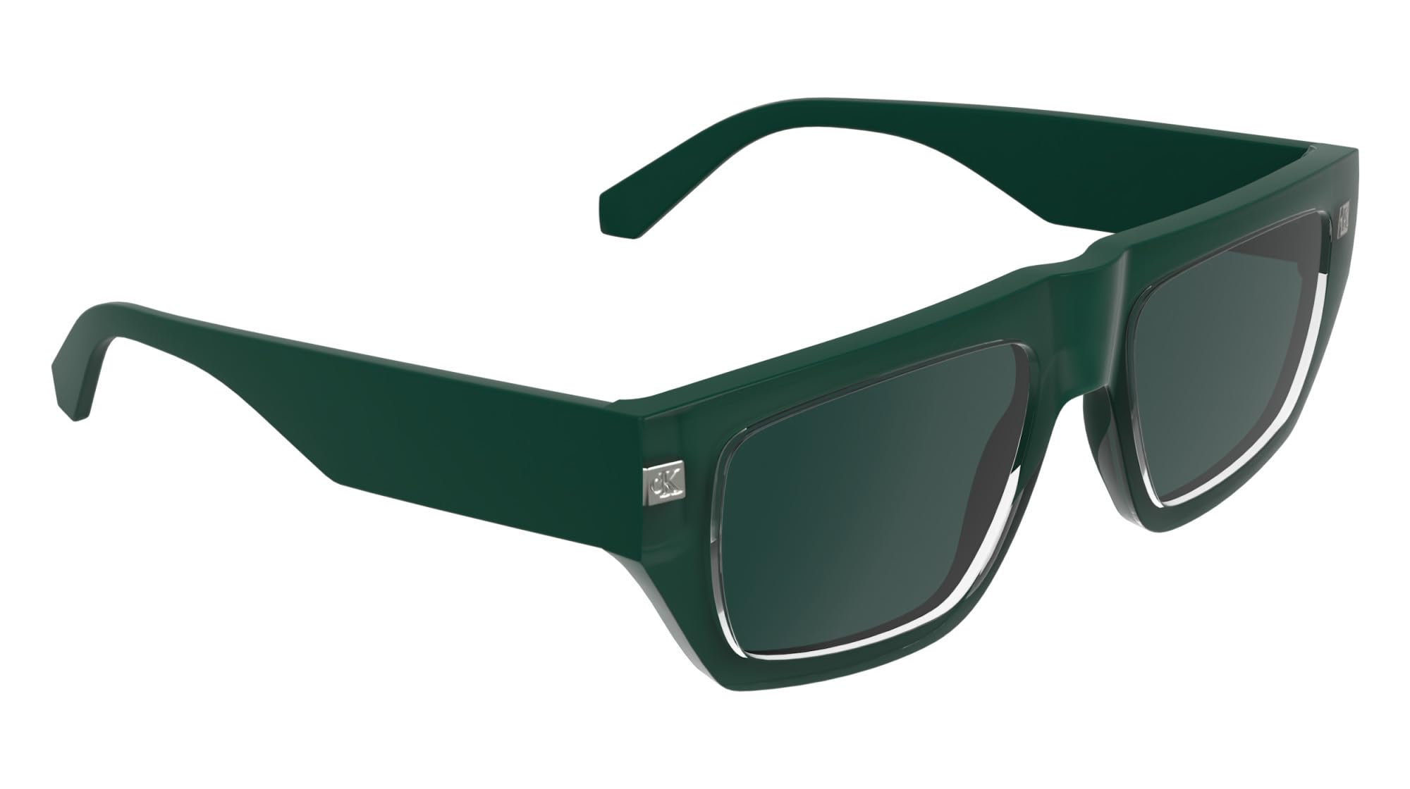 Calvin Klein Jeans Unisex Adult Sunglasses CKJ25619S - Green with Solid Petrol Lens