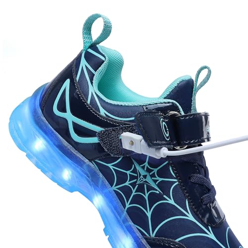 YUNICUS Kids Light Up Shoes for Boys Girls Toddler Sneakers USB Rechargeable Best Gift for Birthday Halloween Christmas3