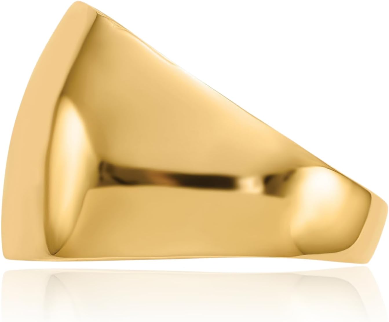 IceCarats 14K Solid Yellow Gold Chunky Dome Statement Ring - Image 5