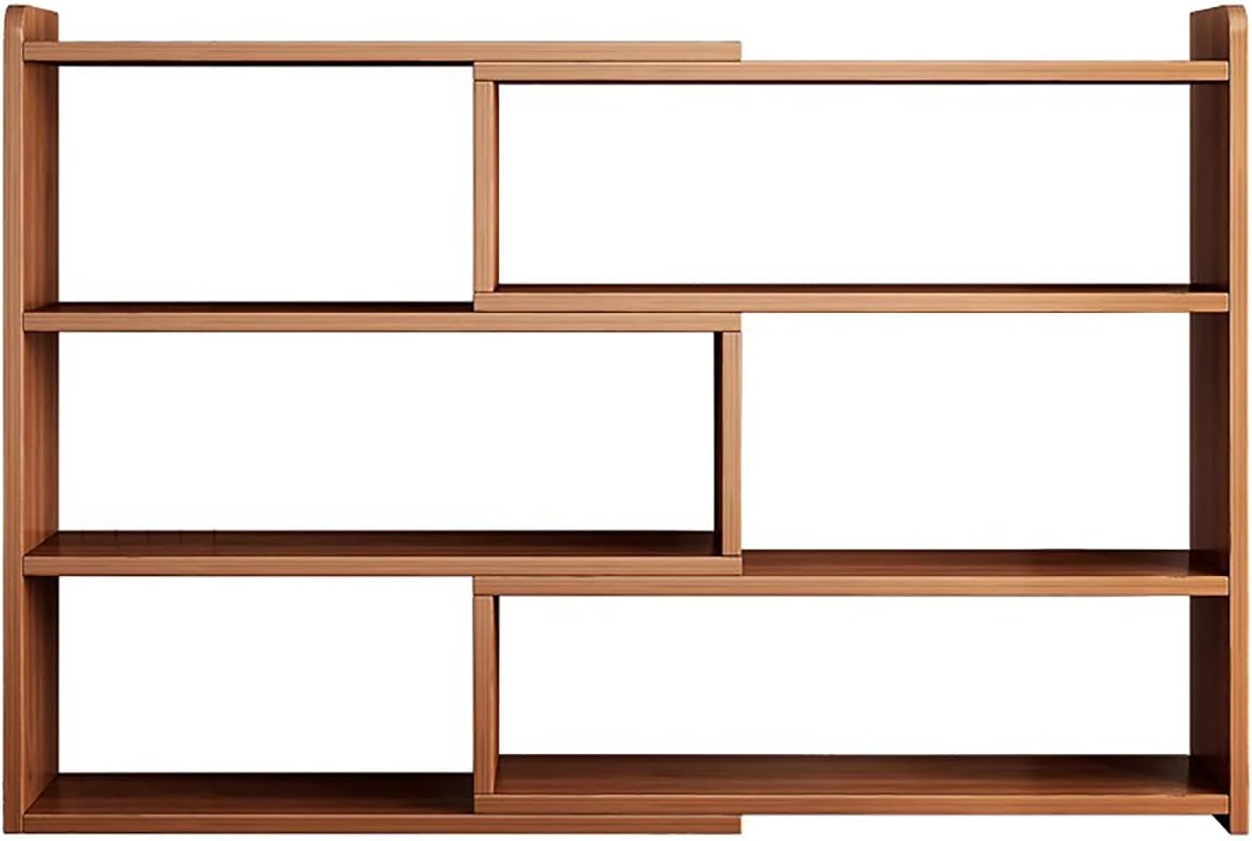 Drewniane Półki Na Biurko Regulowana Półka Na Biurko Wolnostojąca Mała Biblioteczka Artykuły Biurowe Półka Do Przechowywania Biurko Schludny Organizer, D, 40-80 * 17 * 80