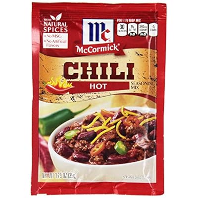 McCormick HOT Chili Seasoning Mix (Pack of 3) 1.25 oz Packets