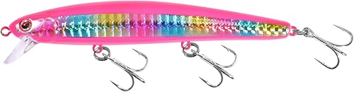 Miniatura 17 de LITTMA Señuelos de pesca de surf de California Señuelos de pesca de agua salada Jerkbait Crankbait Surf Minnow 110 - Sardina metálica Super Glow
