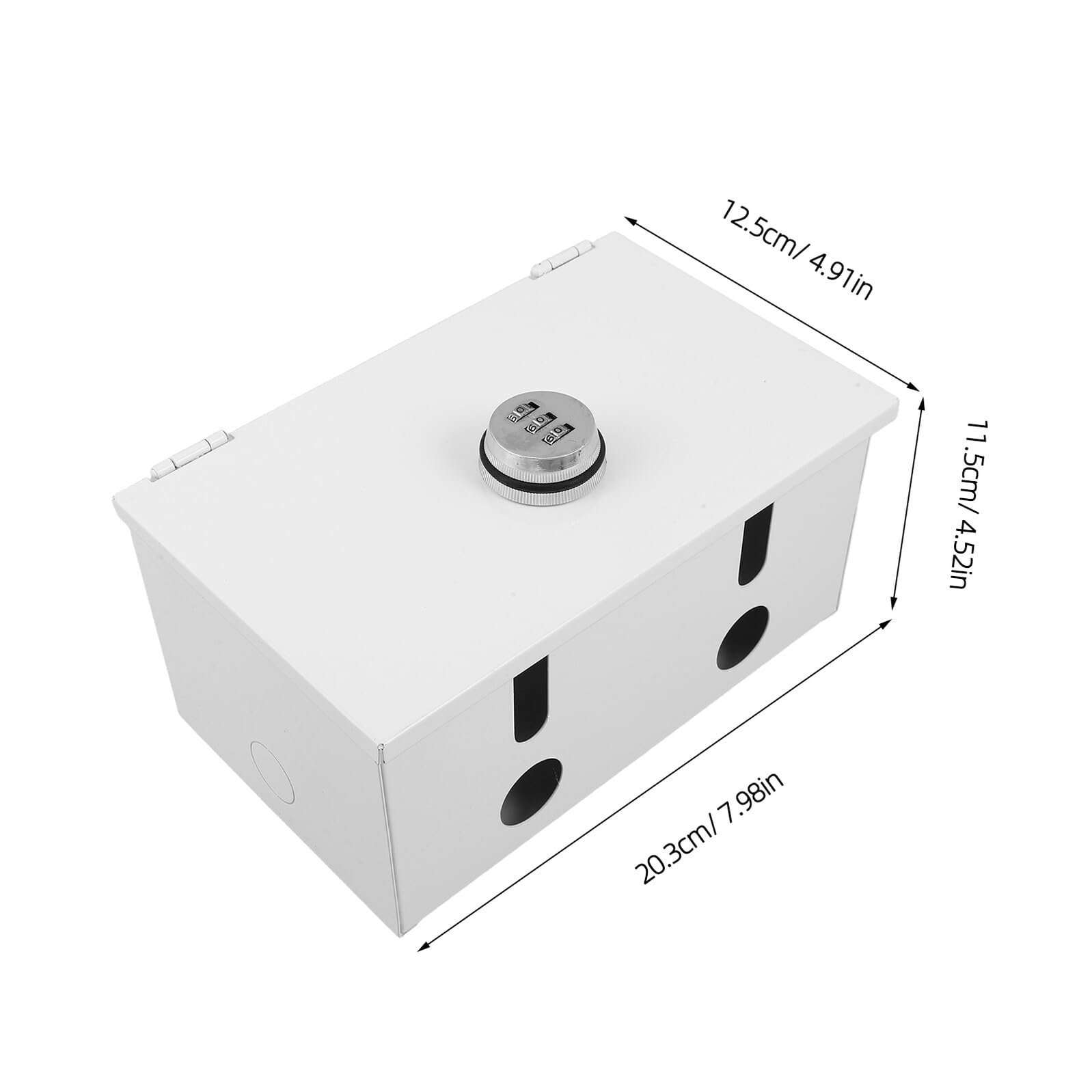 Edelstahl Steckdosenschutzbox mit Zahlenschloss Diebstahlsichere Steckdosenabdeckung für Wandsteckdose Wetterfest und Staubdicht Schutzbox für Elektroverteilerkasten im Innen