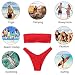 Voqeen Mujeres Sexy Bandeau Traje de baño Cuello Alto sin Tirantes Acanalado...