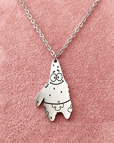Hofoya A Pair Spongebob And Patrick Star Necklace,Sisters Necklace Set 2,Best Friend Pendant Of 2 Bff Friendship Cute Funny Cartoon Pendant Necklace Set Christmas Birthday Valentine's Day Gift For Couples Sisters Best Friends. #TOP3