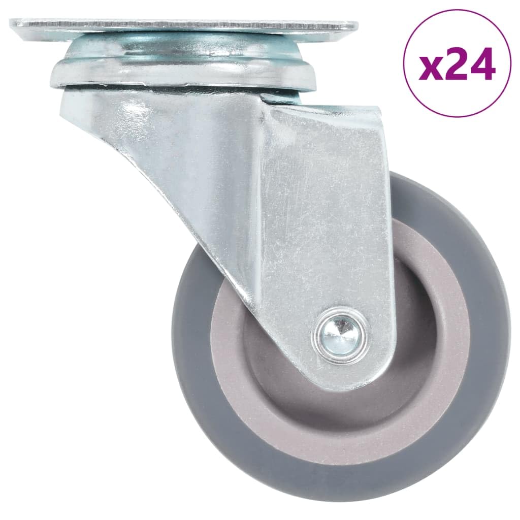 Ruedas giratorias (24 piezas, 50 mm, ruedas para muebles, rueda para carritos y banco de trabajo -A