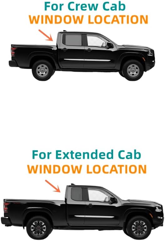 Manuel Sliding Back Window Glass Slider Non-Heated Replacement for Nissan Frontier 2022-2025
