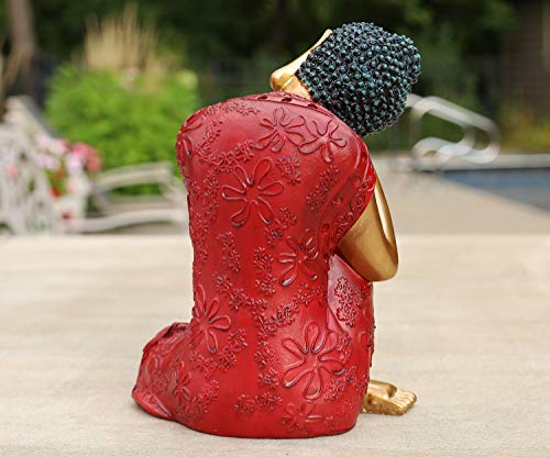 Dharmaobjects Napping Buddha Thai Ivory Good Luck Asian Art Decor Statue #TOP4