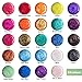24 Colors Mica Powder, Each Bottle 0.35oz, Resin Powdered Pigments, HandSoap Making Dye
