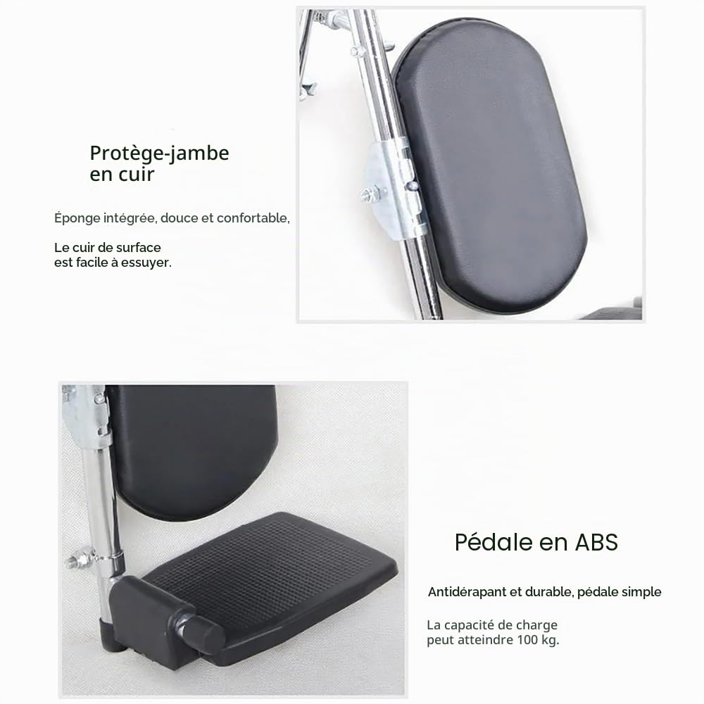 2pcs repose-pieds réglable fauteuil roulant,hauteur 40-70cm,angle 90-180 degrés,charge 100kg,coussin confort,installation facile,pour les utilisateurs de fauteuils roulants et le personnel soignant