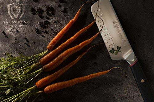 Dalstrong Nakiri Vegetable Knife - 6 Inch - Phantom Series - Japanese High-Carbon Aus8 Steel - Pakkawood Handle - Sheath Included #TOP5