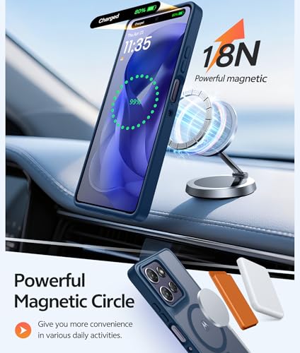 Image of FNTCASE for Moto G Power 2026 Case: Motorola Moto G Power 5G 2025 Case [Compatible with Magsafe] Translucent Matte Cases with [Screen Protector] Military Grade Shockproof Protective Phone Cover