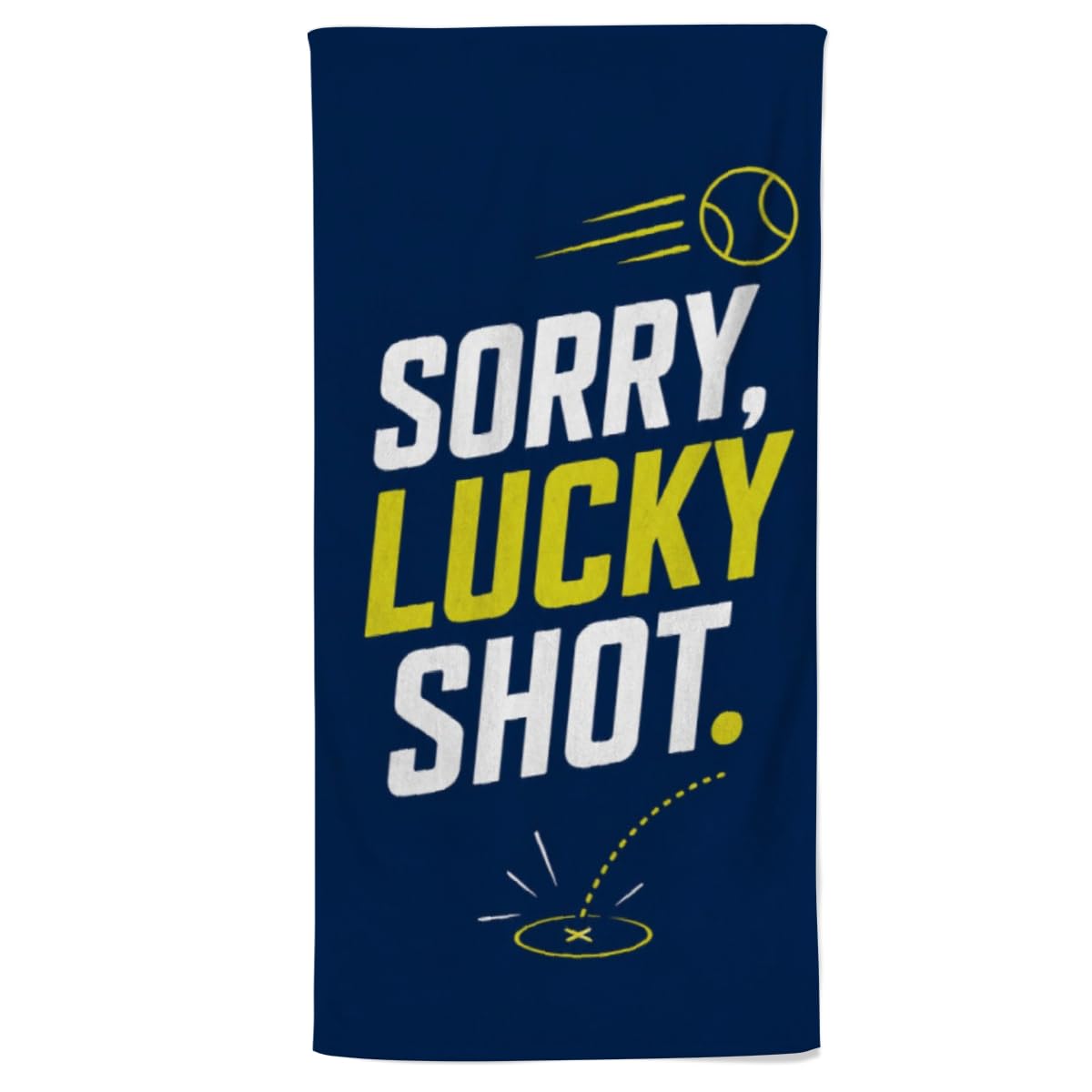 Serviette de sport 70 x 140 cm Padel Edition avec inscription motivante