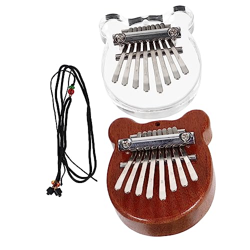 Toddmomy Home Kalimba 2pcs Boys and Girls Finger Piano Mini Thumb Piano for Music Education