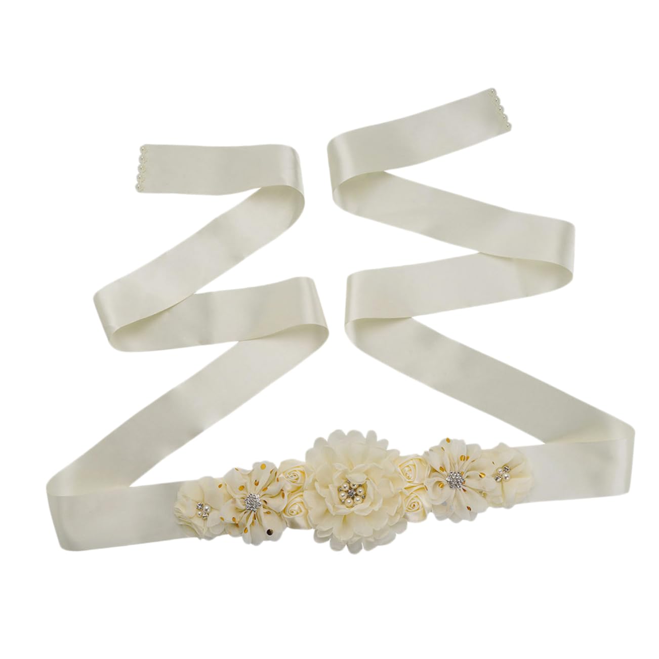 LIFKOME 2piezas Cinturón Decorativo De Flores Para Mujer Sash De Embarazo y Fotografía Cinturón De Vestido De Fiesta