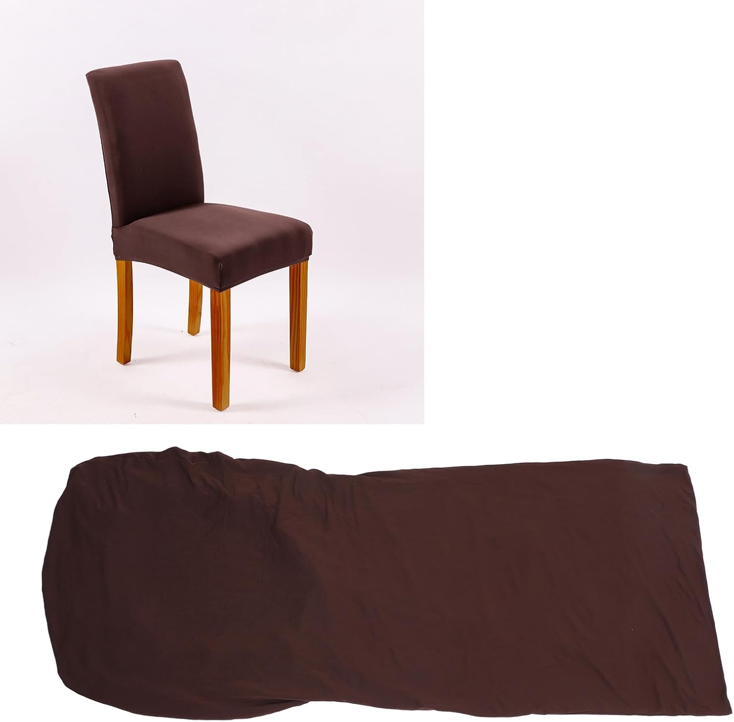 Elastic Stretch Chair Cover, Spill Polyester Seat Cover, Office Chair Protector for Office, Hotel, Restaurant & Home (Coffee)