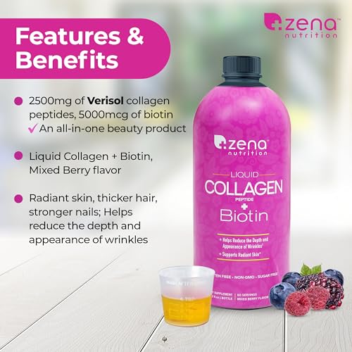Zena Fit Nutrition Z1000030OS Zena Liquid Collagen 30 Fl Oz thumb #3