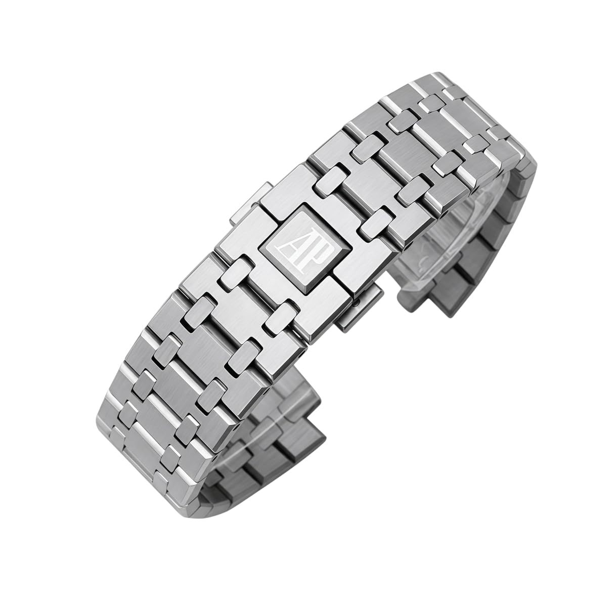 Stal Nierdzewna Pasek do Zegarka Bransoleta Metalowa 26mm Zintegrowane Wcięcie Szczotkowane Polerowane Pełne Ogniwa Wytrzymałe for AP Royal Oak 15400