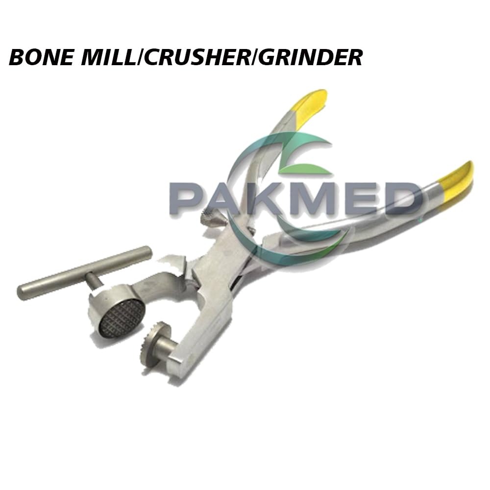 4 Pcs Dental Bone Graft Kit Dental Bone Crusher Miller Grinder Mead-Mallet Bone Morselizer