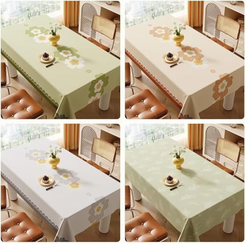 Nappe lavable anti-tache Fresh Spring à fleurs vertes pour l'extérieur - 8