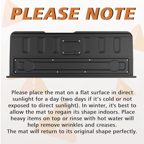 Image of TripleAliners Tailgate Mat Compatible with 2020-2025 2026 Jeep Gladiator JT Accessories, Tailgate Cover Custom Fit All Weather Protection Pickup Liner