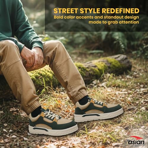 Image of ASIAN Nexus-02 Men's Casual Sneakers | Trendy Lace-Up Design | Lightweight Comfort, Premium Finish & Anti-Slip Sole for Daily Use