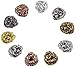 AD Beads Solid Metal 10 Pieces 12x13mm Lion Head Spacer Assorted Mixed Color Beads for necklace bracelet craft design